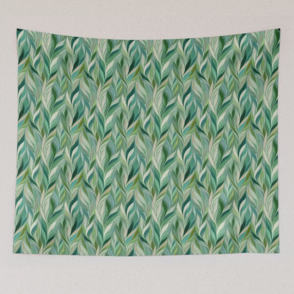 Item preview, Flowing Grass Leaves Pattern – Stylized Botanical Green Texture designed and sold by NewArt33.