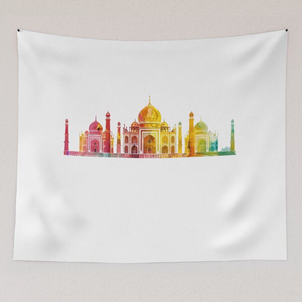 Item preview, Taj Mahal India Skyline - Vibrant Watercolor Architecture & Landmark Art designed and sold by DesignArtist.ia.