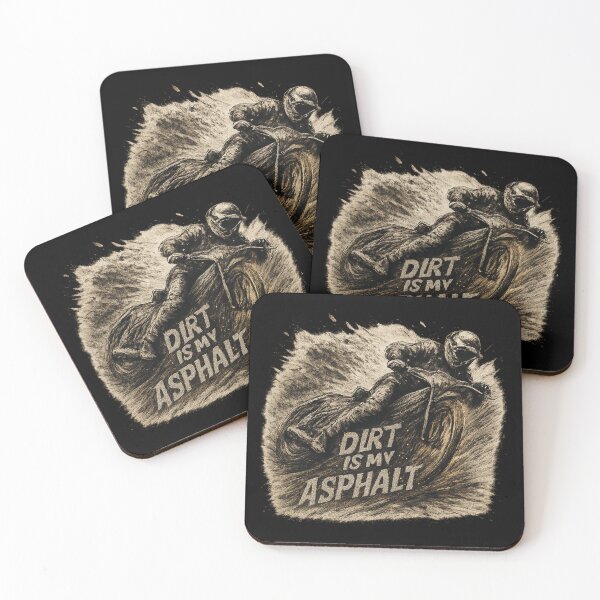 Item preview, DIRT IS MY ASPHALT - Speedway Grunge Rider Illustration designed and sold by MKreative Studio.