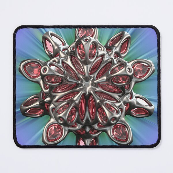 Item preview, Ruby Crystalline Abstract Structure - 3D Geometric Design designed and sold by Keltoi-art.