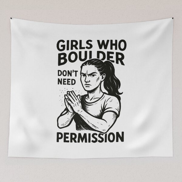 Item preview, Bouldering: Strong women - Bouldering without permission designed and sold by Pineapple-Tree.