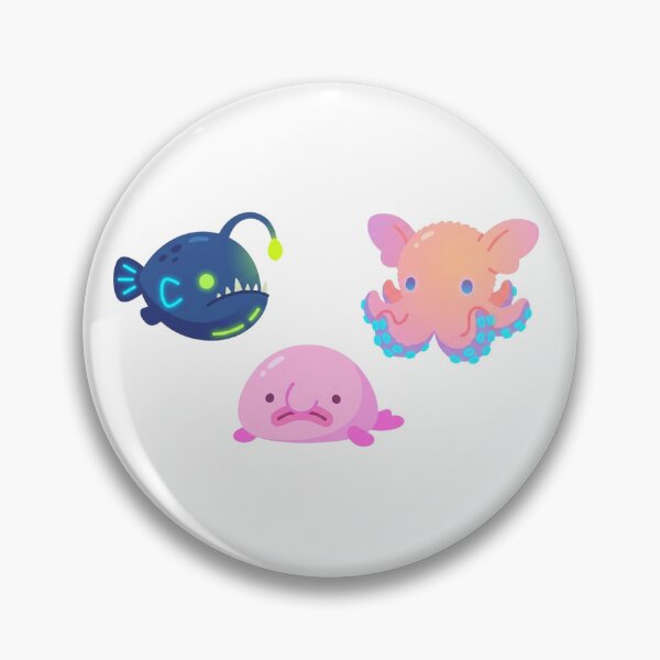 Item preview, Cute Deep Sea Creatures – Kawaii Anglerfish, Octopus & Blobfish designed and sold by PND7777.