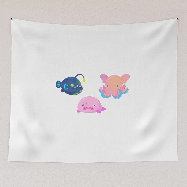 Item preview, Cute Deep Sea Creatures – Kawaii Anglerfish, Octopus & Blobfish designed and sold by PND7777.