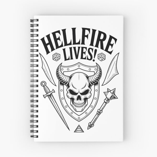 Item preview, Hellfire Lives – Dark Fantasy Crest Skull Illustration designed and sold by loccotown168.