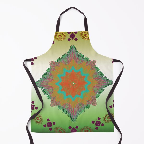 Item preview, Sacred Green Mandala Bloom designed and sold by OIL Pattern Design .