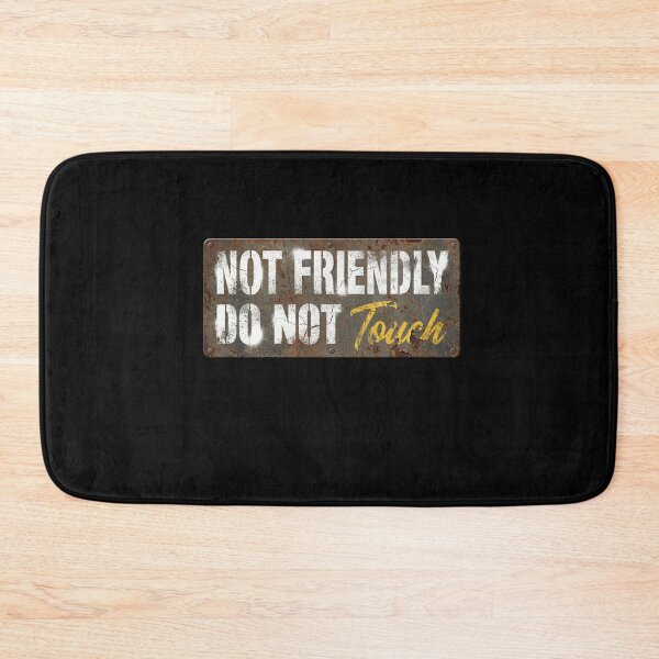 Item preview, Not Friendly Do Not Touch - Bold White Neon Slogan designed and sold by SofenArt.