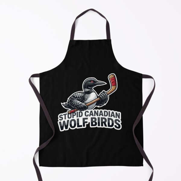 Item preview, Stupid Canadian Wolf Birds - Funny Loon Hockey Romance designed and sold by SofenArt.