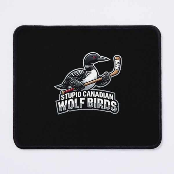 Item preview, Stupid Canadian Wolf Birds - Funny Loon Hockey Romance designed and sold by SofenArt.
