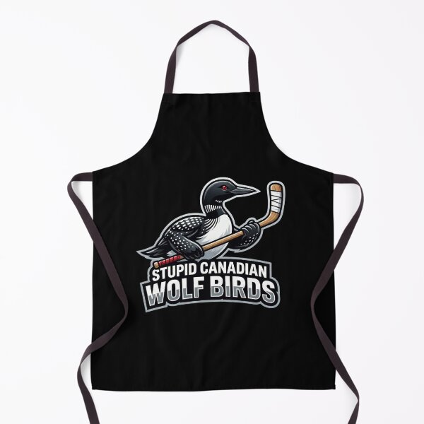 Item preview, Stupid Canadian Wolf Birds - Funny Loon Hockey Romance designed and sold by SofenArt.