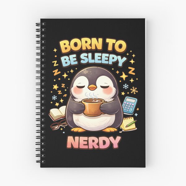 Item preview, Born To Be Sleepy Nerdy Penguin Coffee designed and sold by Papier Atelier Art.