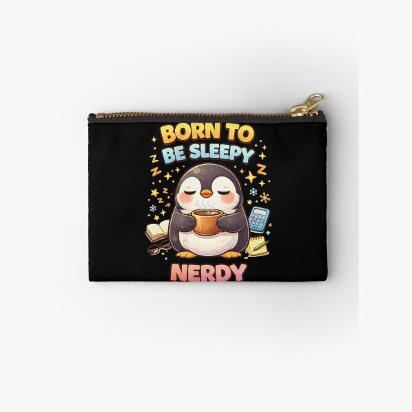 Item preview, Born To Be Sleepy Nerdy Penguin Coffee designed and sold by Papier Atelier Art.