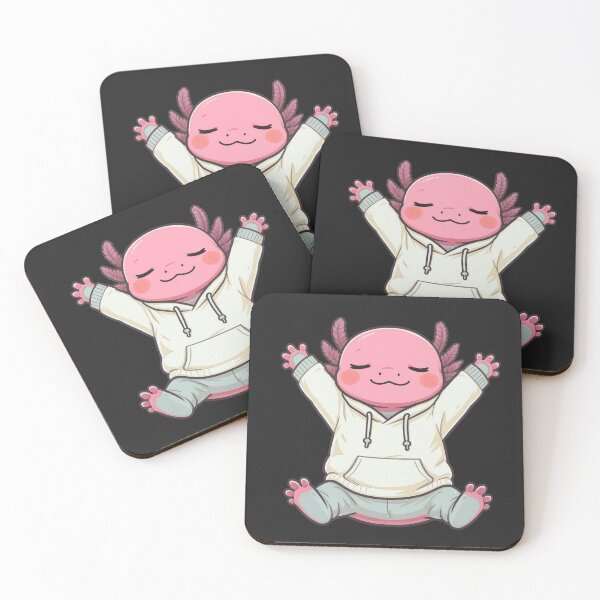 Item preview, Morning Stretch Axolotl – Calm Self-Care Lifestyle Illustration designed and sold by ColorSplash123.