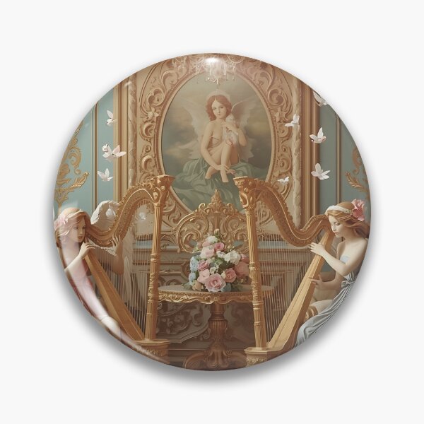 Item preview, Celestial Harp Serenade in Floral Elegance designed and sold by Looyoursellf.