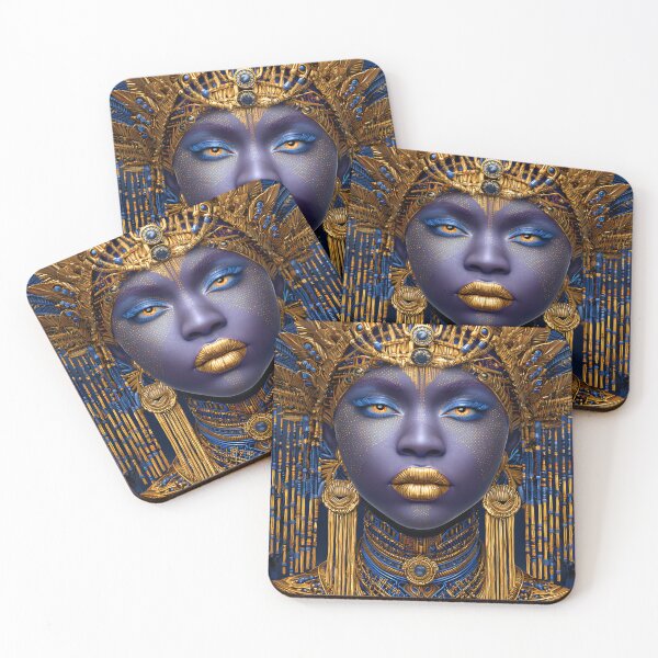 Item preview, Majestic Queen in Golden and Blue Tribal Elegance designed and sold by Artessie.