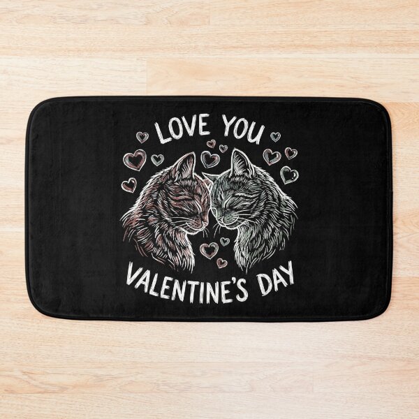 Item preview, Romantic Sketchy Cats Nuzzling Love You Valentine Art designed and sold by zzz888.