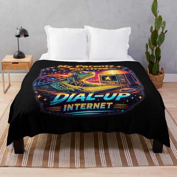Item preview, My Parents Survived Dial Up Internet Funny Retro Tech Design, 90s Computer Nostalgia Humor Turtle Meme Illustration designed and sold by JoyBoyStudio1.
