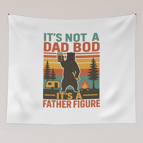 Item preview, It's Not a Dad Bod It's a Father Figure Funny Dad Camping Quote designed and sold by flagylART.
