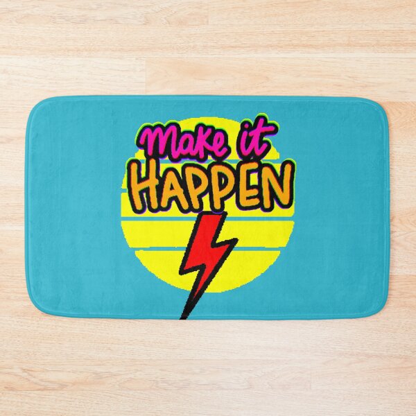 Item preview, Make It Happen – Motivational Phrase with Red Lightning Bolt designed and sold by AstronautMerch.