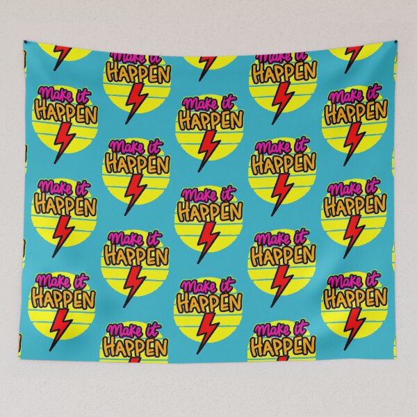 Item preview, Make It Happen – Motivational Phrase with Red Lightning Bolt designed and sold by AstronautMerch.