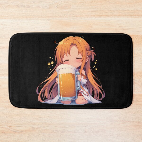 Item preview, Asuna Sword Art Online Anime Kawaii Chibi Beer Drunk Fest Joyful Celebration Mood designed and sold by riadjamai.
