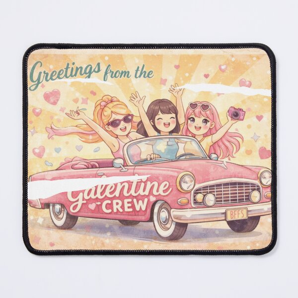 Item preview, Galentine Crew Road Trip – Retro Postcard Best Friends Valentine Design, Galentine Gift designed and sold by Happy'CLICK'.