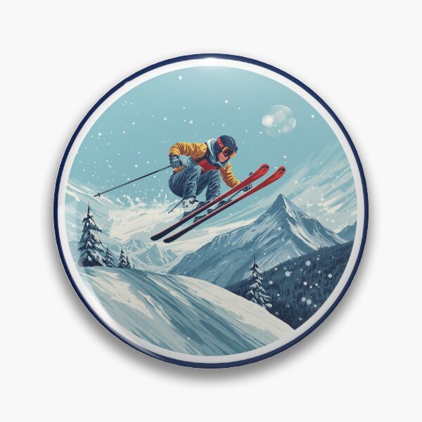 Item preview, Winter Sports Games Ski Slalom Competition Sticker designed and sold by colorleafz.