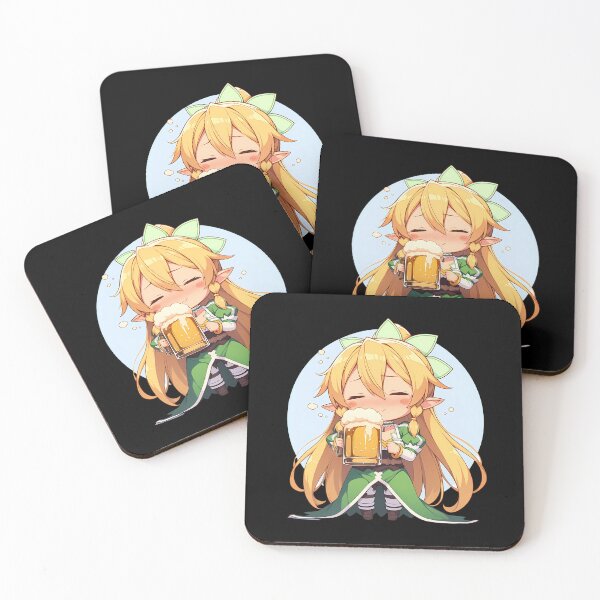 Item preview, Leafa Sword Art Online Anime Girl Kawaii Chibi Beer Drunk Fest Happy Cheerful Mood designed and sold by riadjamai.