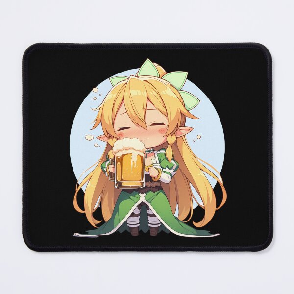 Item preview, Leafa Sword Art Online Anime Girl Kawaii Chibi Beer Drunk Fest Happy Cheerful Mood designed and sold by riadjamai.