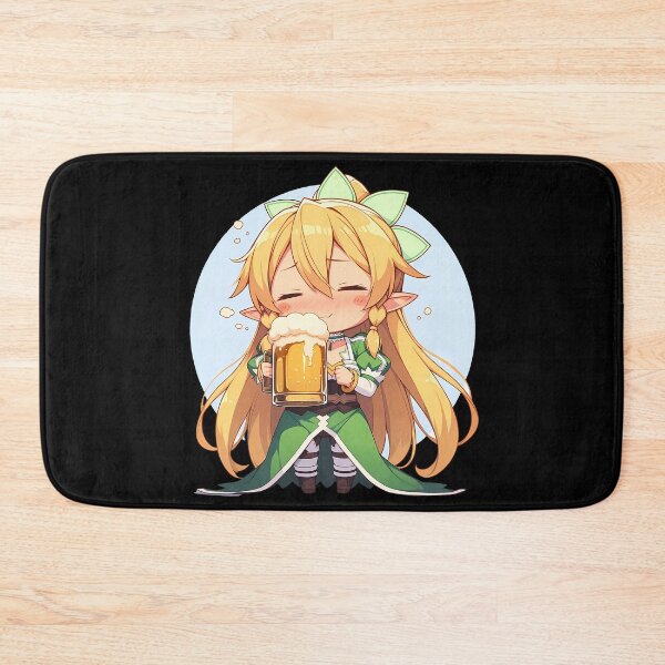 Item preview, Leafa Sword Art Online Anime Girl Kawaii Chibi Beer Drunk Fest Happy Cheerful Mood designed and sold by riadjamai.