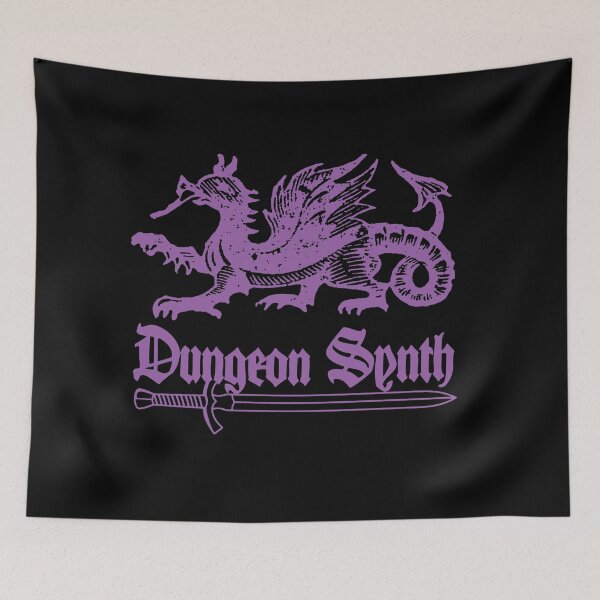 Item preview, Dungeon Synth Dragon Color Print designed and sold by TeufelDesign.
