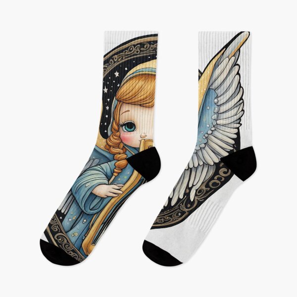 Item preview, Angel with wings wearing a hoodie Playing a Harp designed and sold by Colin Bentham.