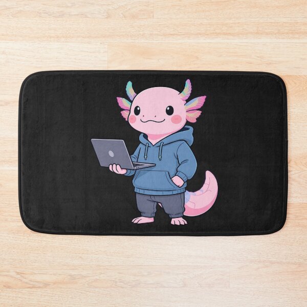 Item preview, Tech Axolotl – Cool Programmer Laptop Aesthetic Illustration designed and sold by ColorSplash123.