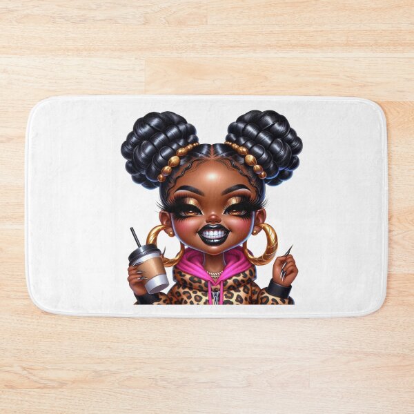 Item preview, Cute Chibi Black Girl Coffee Lover Illustration designed and sold by Lulunza.