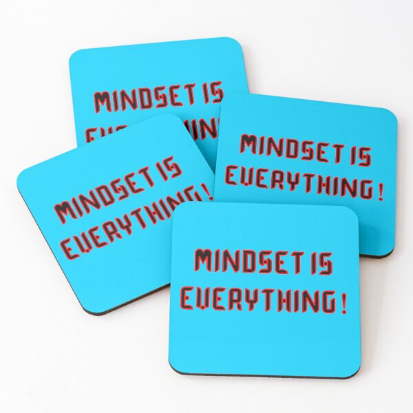 Item preview, Mindset Is Everything Bold Typography Red Outline Quote designed and sold by GlidedFeather.
