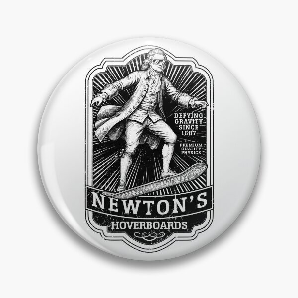 Item preview, Funny Physics Isaac Newton Hoverboard Vintage Label Science designed and sold by GrandeDuc.