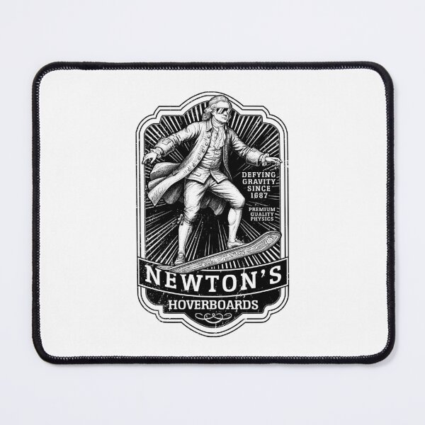 Item preview, Funny Physics Isaac Newton Hoverboard Vintage Label Science designed and sold by GrandeDuc.