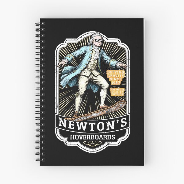 Item preview, Funny Physics Isaac Newton Hoverboard Vintage Label Science designed and sold by GrandeDuc.