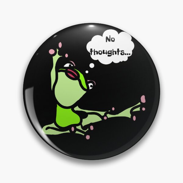 Item preview, Cute frog doing yoga - no thoughts designed and sold by MargoMalej.
