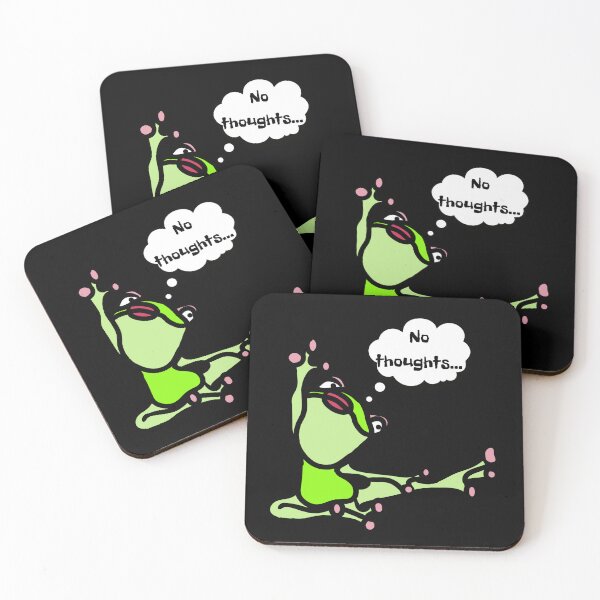 Item preview, Cute frog doing yoga - no thoughts designed and sold by MargoMalej.