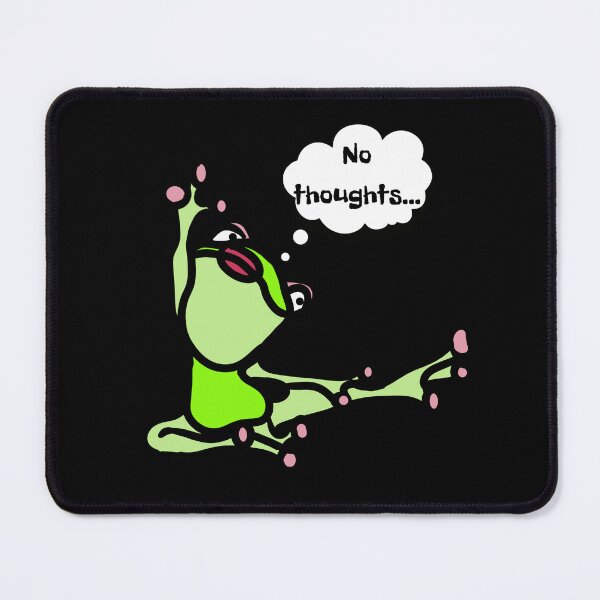 Item preview, Cute frog doing yoga - no thoughts designed and sold by MargoMalej.