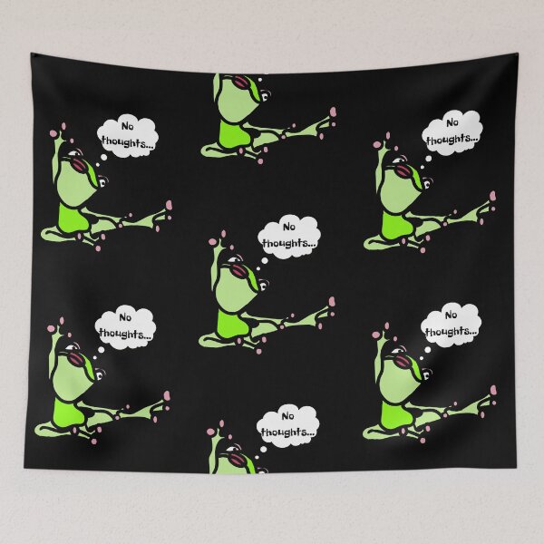 Item preview, Cute frog doing yoga - no thoughts designed and sold by MargoMalej.