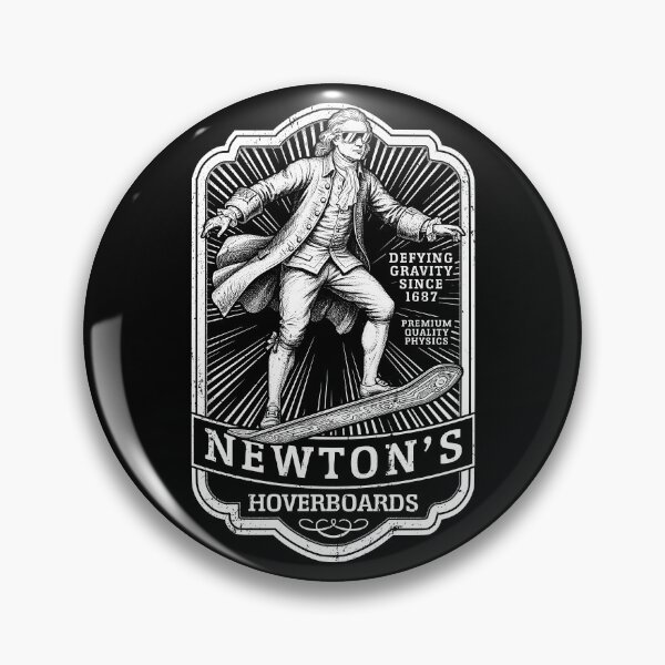 Item preview, Funny Physics Isaac Newton Hoverboard Vintage Label Science designed and sold by GrandeDuc.