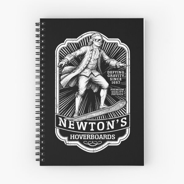 Item preview, Funny Physics Isaac Newton Hoverboard Vintage Label Science designed and sold by GrandeDuc.