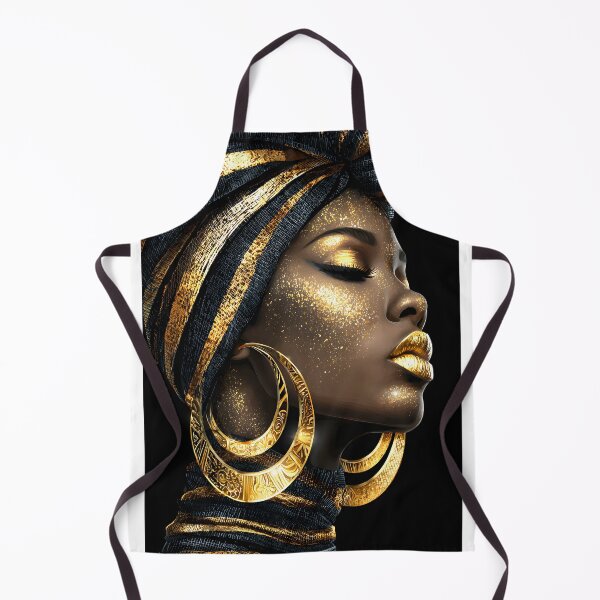 Item preview, Elegant Woman with Golden Accents and Headwrap Art designed and sold by Artessie.