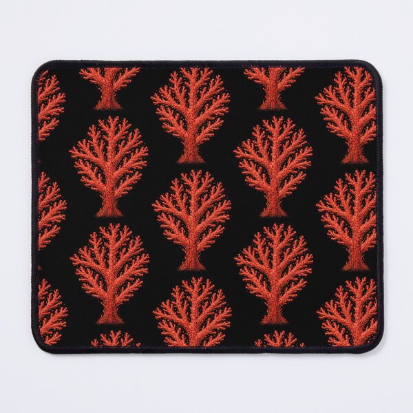 Item preview, Red Coral Tree Illustration on Black Background, Vibrant Maritime Art for Modern Home Decor Display designed and sold by portokalis.