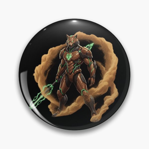 Item preview, Earth Wolf Warrior – Elemental Nature Guardian with Green Energy Armor designed and sold by FORYOUOFFICIAL.