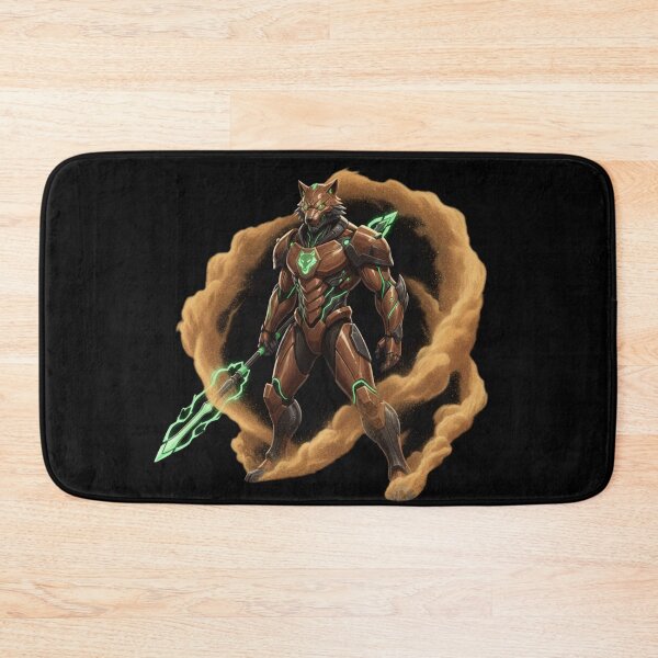 Item preview, Earth Wolf Warrior – Elemental Nature Guardian with Green Energy Armor designed and sold by FORYOUOFFICIAL.