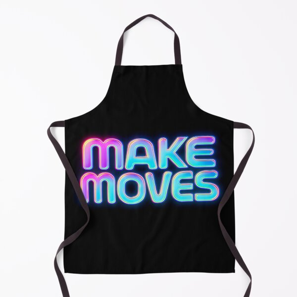 Item preview, Bold Neon "MAKE MOVES" Motivational Quote – Glowing Gradient Typography for Hustlers & Dreamers designed and sold by Bright Nest Studio.