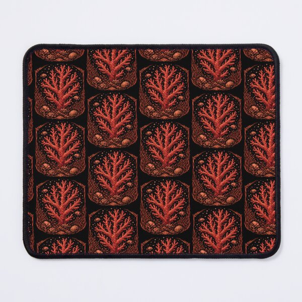 Item preview, Red Coral Tree Illustration on Black Background, Vibrant Maritime Art for Modern Home Decor Display designed and sold by portokalis.
