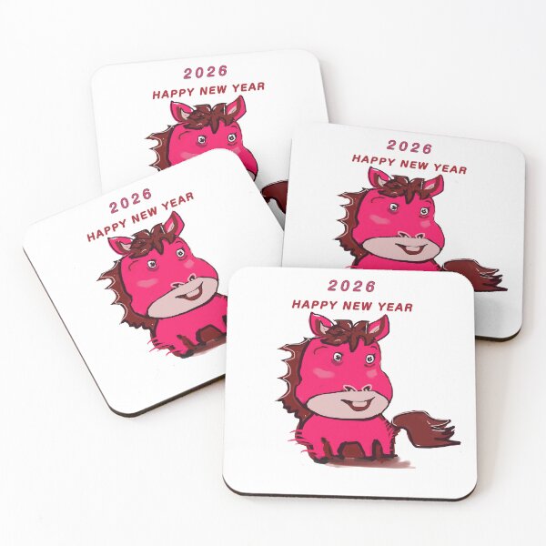Item preview, Red Horse Zodiac 2026 – Cute Happy New Year Character designed and sold by mejuart.